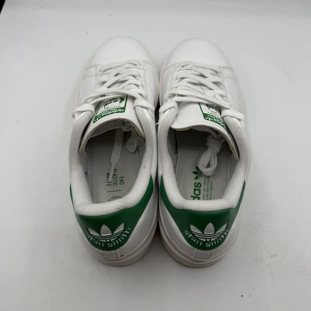 Adidas Stan‎ Smith Bonega Shoes Womens 10.5 White/Green Platform Sneakers GY9310